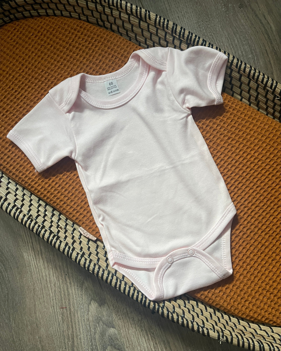 Korte mouw romper baby roze