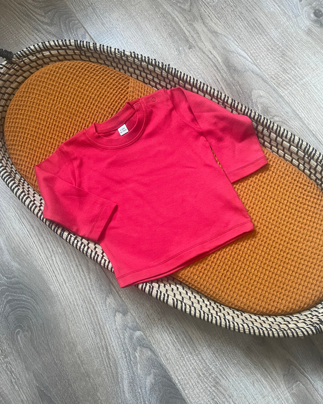 Kinder longsleeve shirt rood