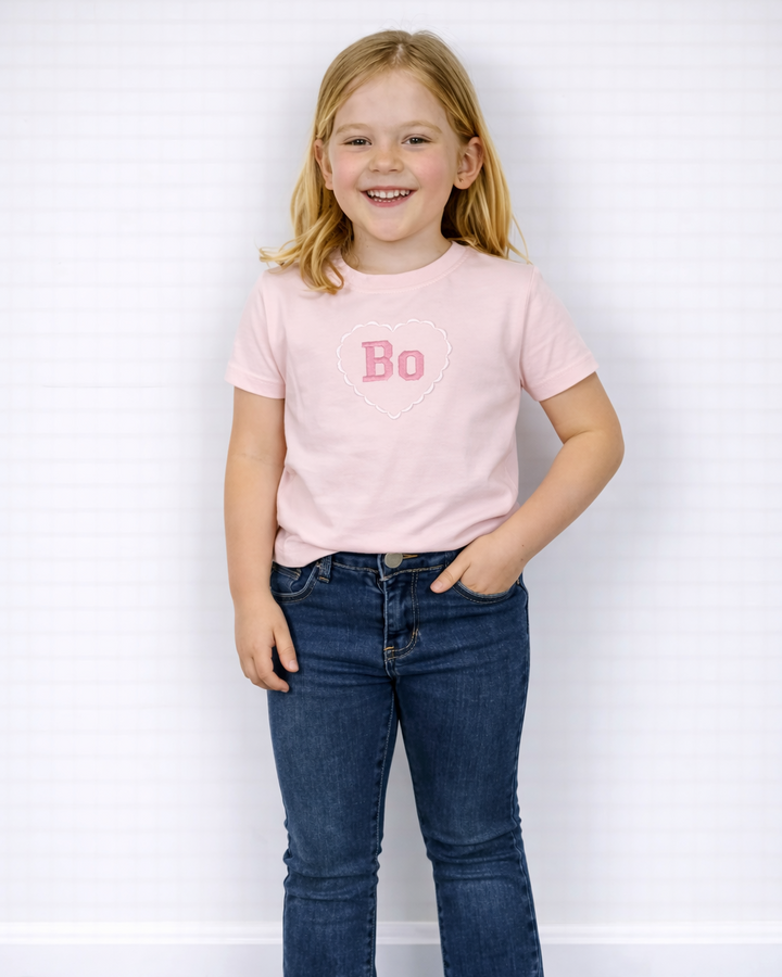 T-shirt met hart en naam
