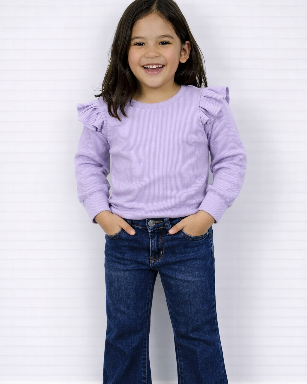 Lila longsleeve rib