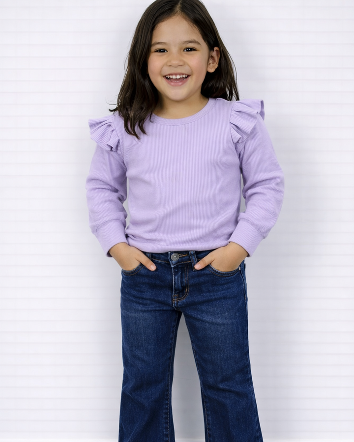 Lila longsleeve rib