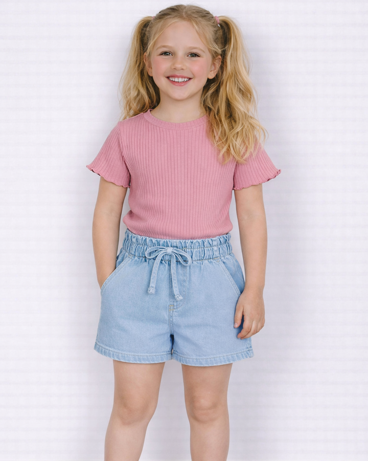 Ruffle t-shirt rib 