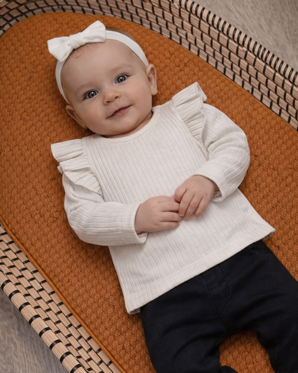 Baby longsleeve rib beige