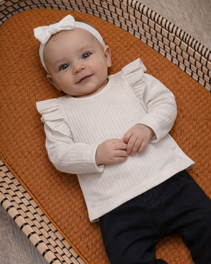 Baby longsleeve rib beige