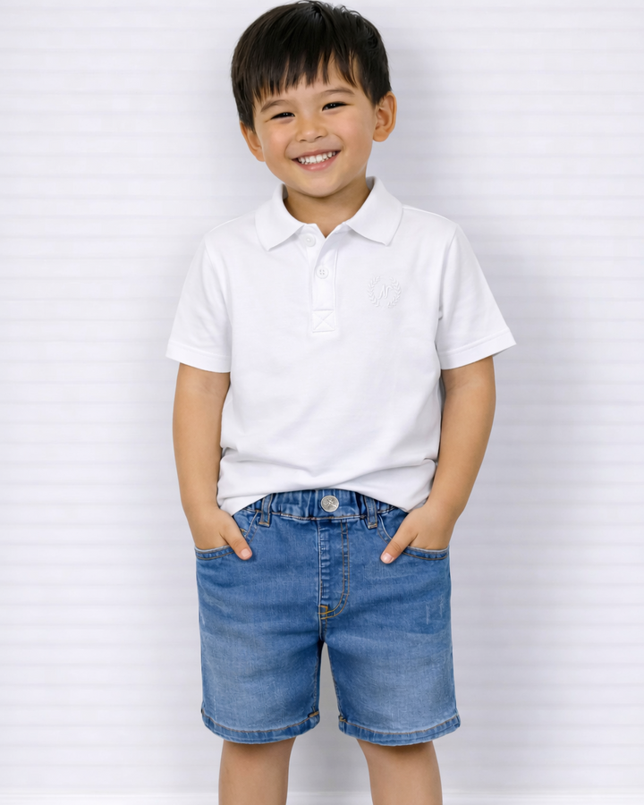 Polo t-shirt wit