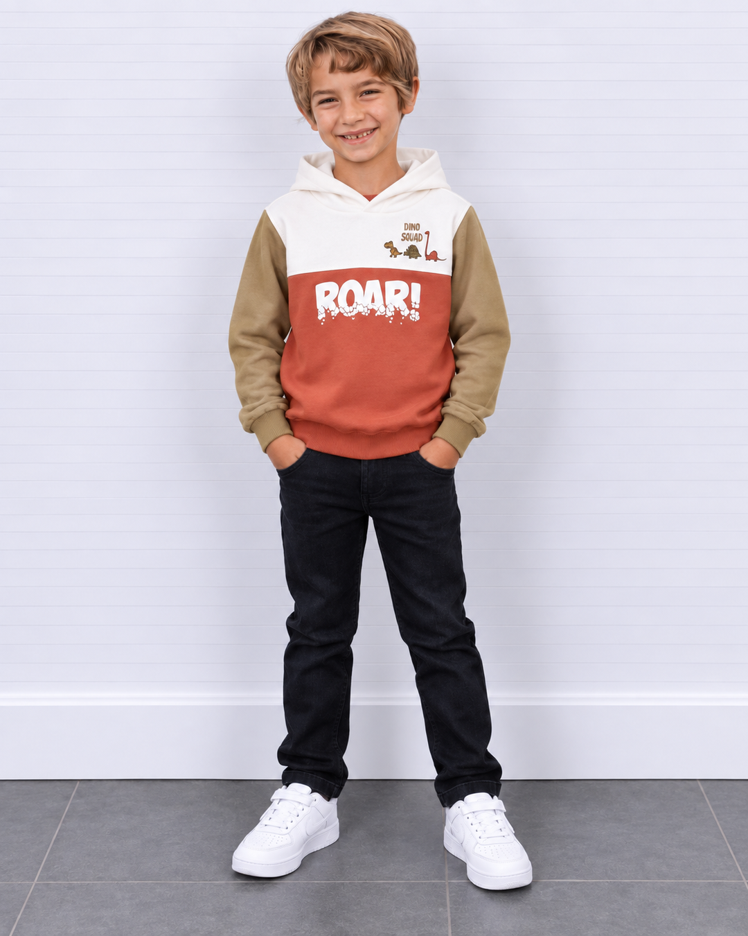 Hoodie dino squad met diverse kleuren
