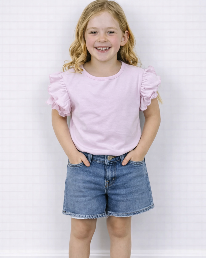 Paars ruffle t-shirt