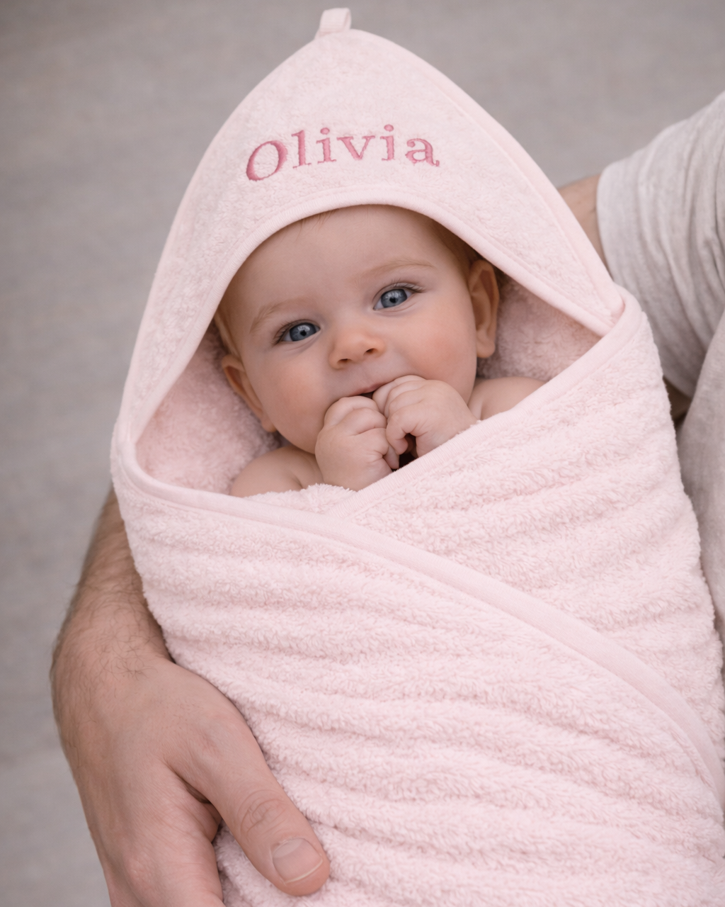 Roze badcape baby