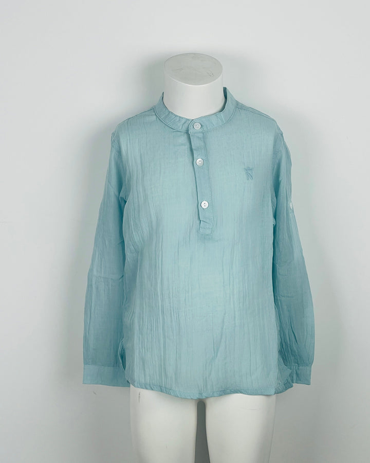blauw mint overhemd