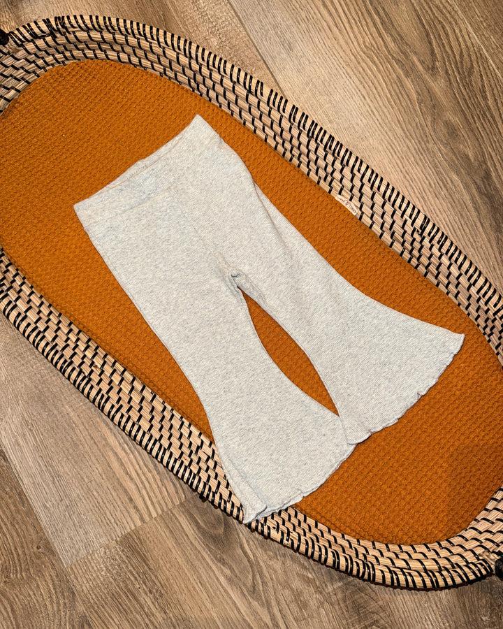 Grijze ribstof flared babybroek
