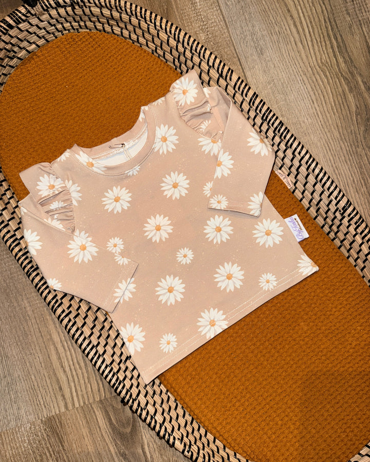 Beige madelief shirt