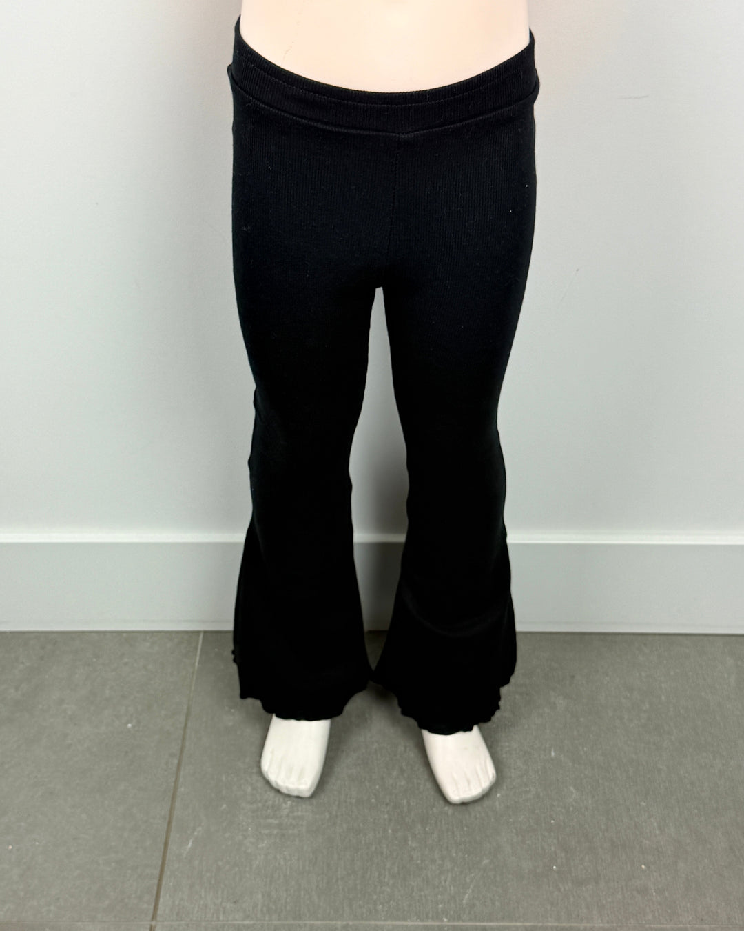 Zwarte ribstof broek 