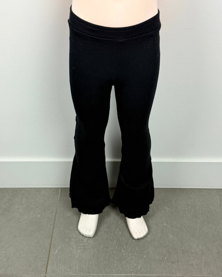Zwarte ribstof broek 