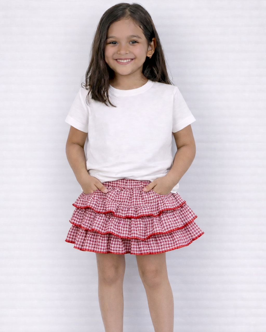 Geruite skort 