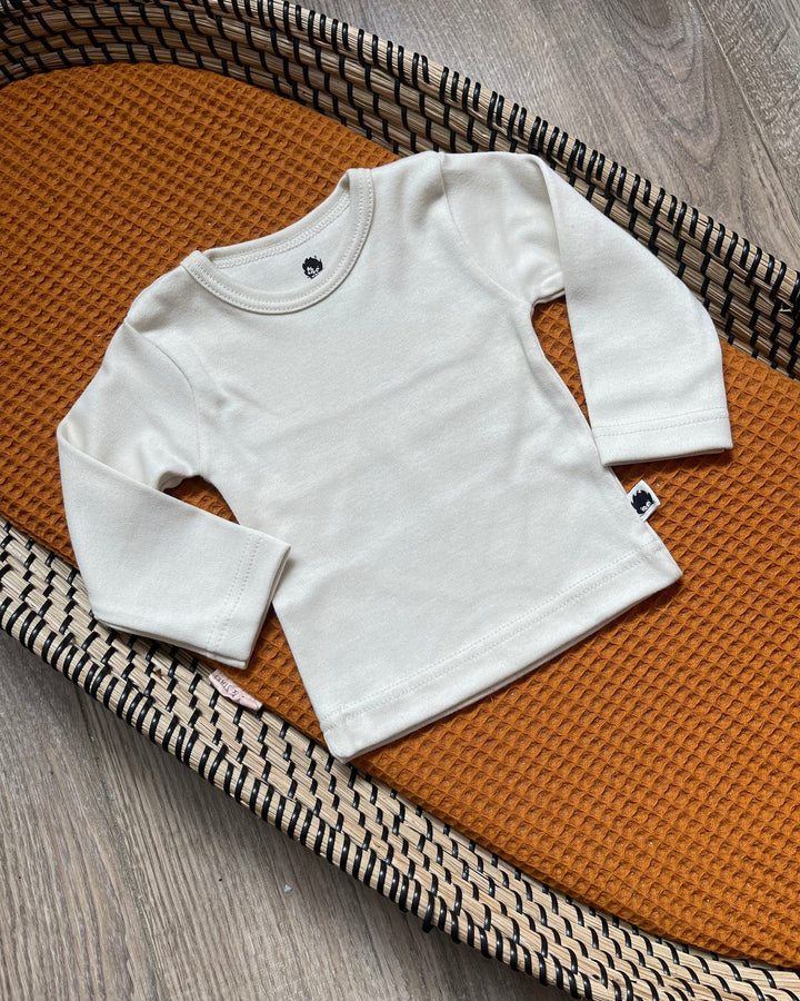 Babyshirt longsleeve in ecru