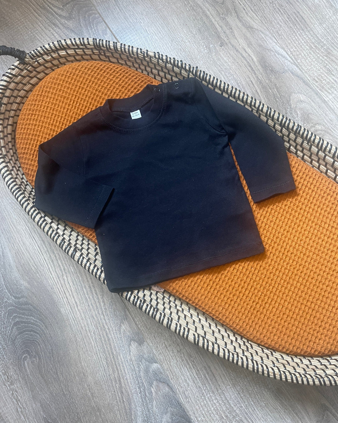 Baby longsleeve shirt zwart
