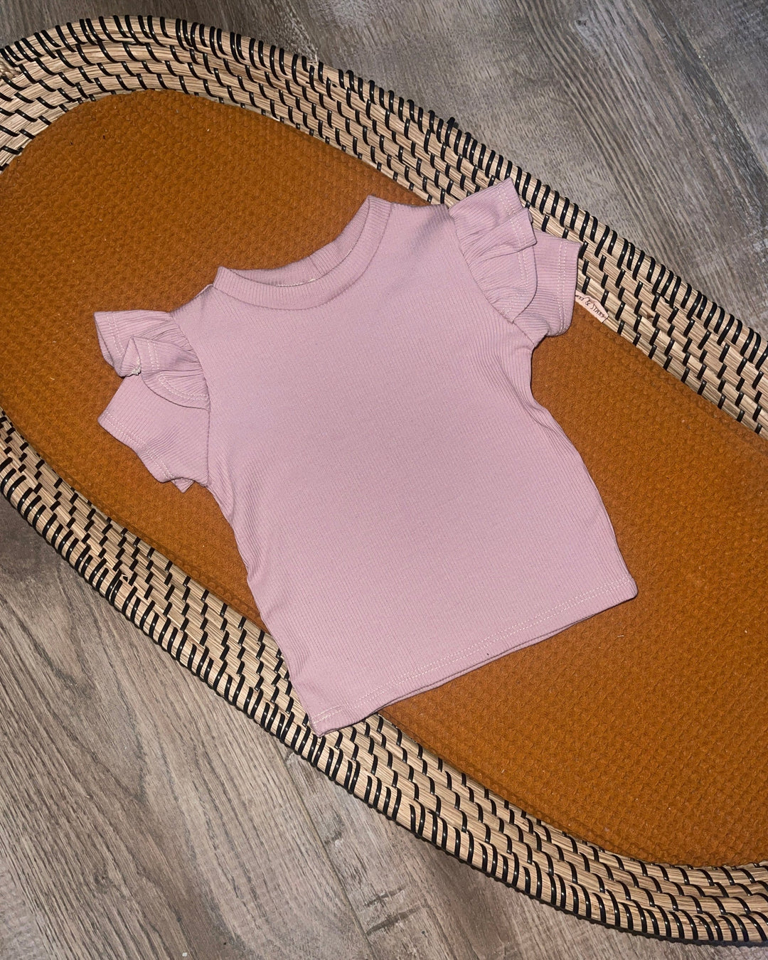 Baby meisjes t-shirt met ruffles roze