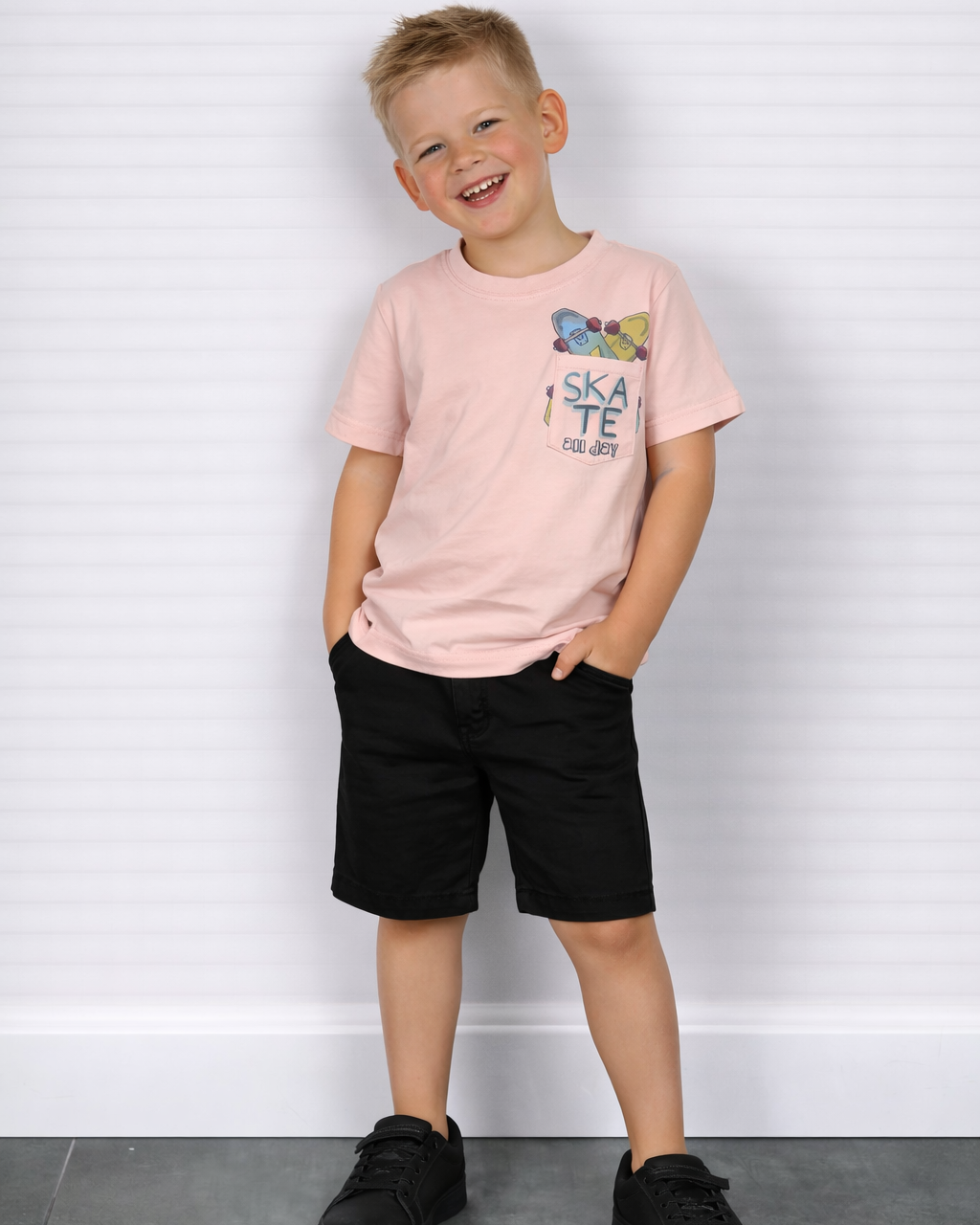 Skateboard shirt roze 
