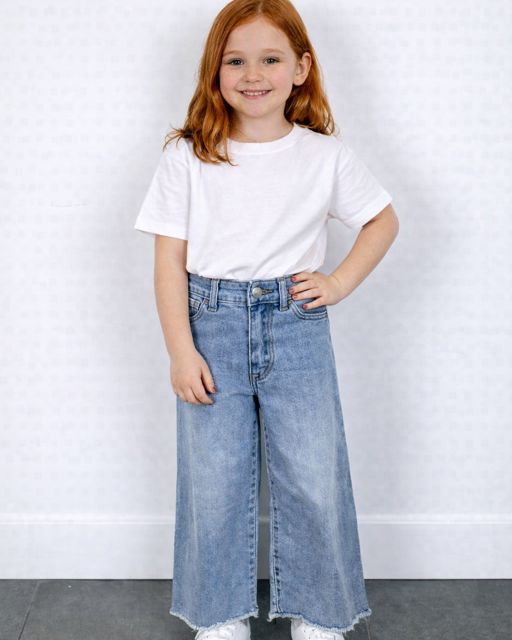 Jeans flared ruffle