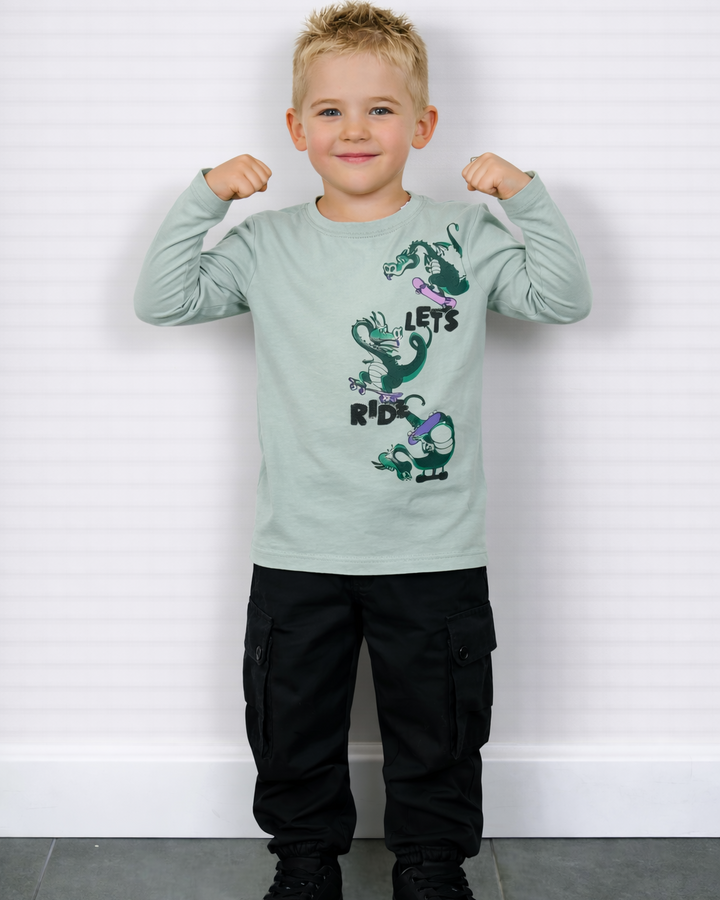 Dino longsleeve mint