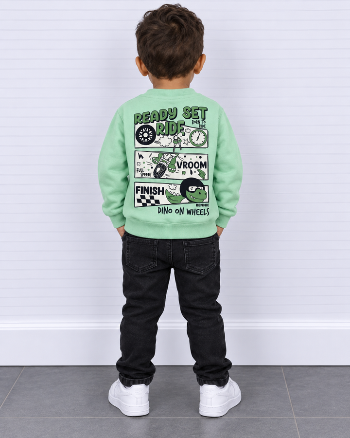 Mint groen achter ready set ride
