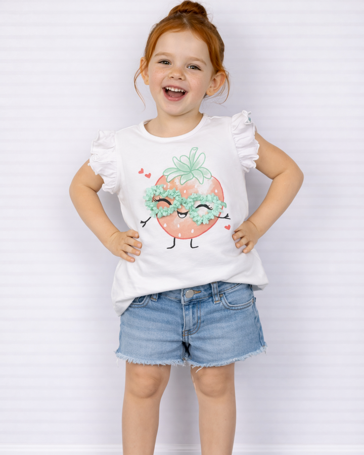 Aardbei shirt ruffle 