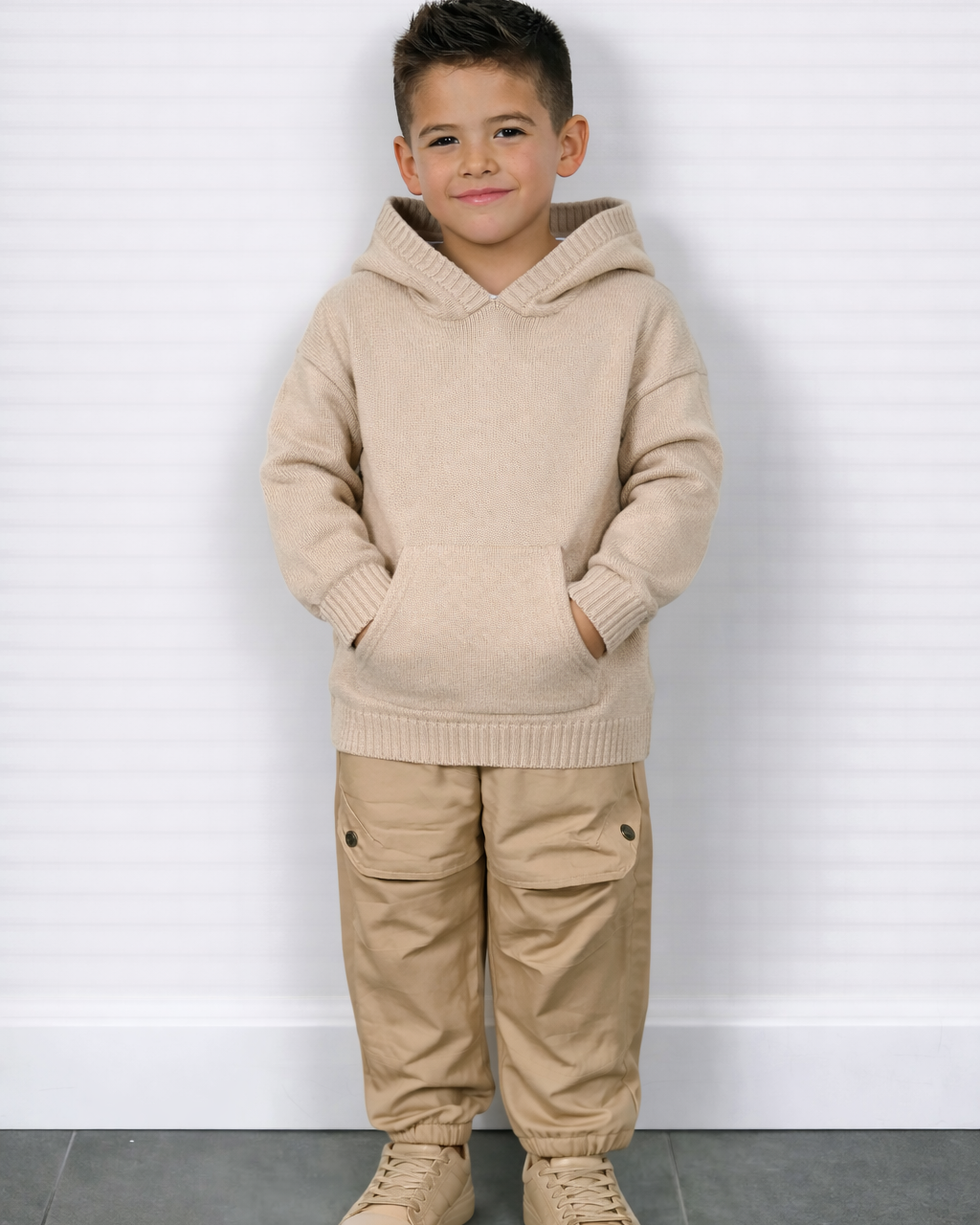 beige hoodie