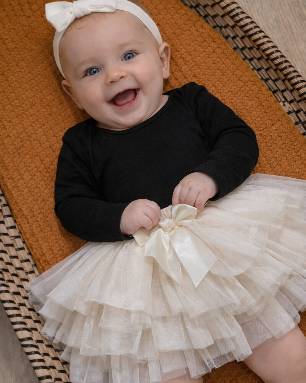 Baby champagne tule rokje